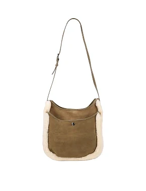 Жіноча сумка хобо MIRATON замшева зелена - фото 7 - Miraton