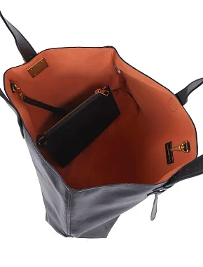 Жіноча сумка шоппер MIRATON шкіряна чорна - фото 6 - Miraton