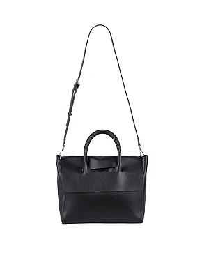 Жіноча сумка тоут MIRATON шкіряна чорна - фото 7 - Miraton