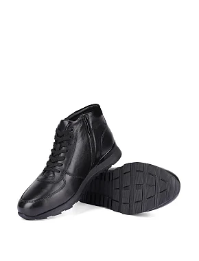 Мужские ботинки кожаные черные - фото 2 - Miraton