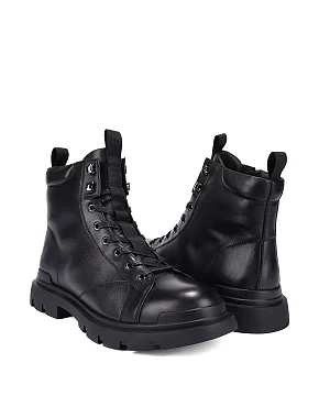 Чоловічі черевики шкіряні чорні - фото 2 - Miraton