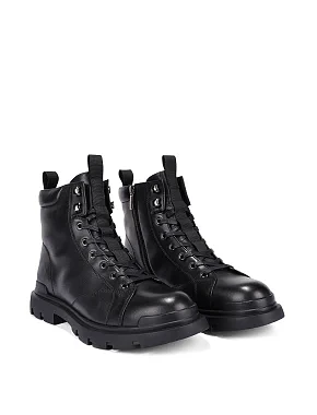 Чоловічі черевики шкіряні чорні - фото 3 - Miraton