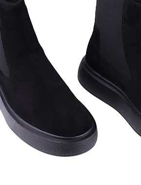 Жіночі черевики Attizzare велюрові чорні - фото 5 - Miraton