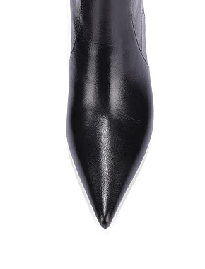 Жіночі чоботи шкіряні чорні - фото 6 - Miraton