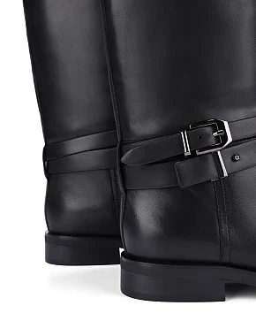 Женские сапоги Attizzare кожаные черные - фото 6 - Miraton