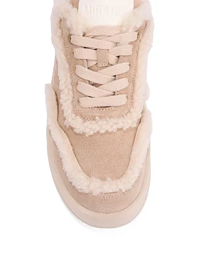 Жіночі кеди MIRATON велюрові бежеві - фото 6 - Miraton