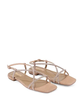 Жіночі сандалі велюрові бежеві - фото 2 - Miraton