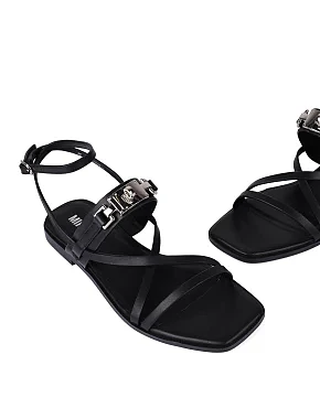 Жіночі сандалі шкіряні чорні - фото 1 - Miraton