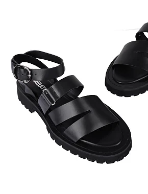 Жіночі сандалі шкіряні чорні - фото 1 - Miraton