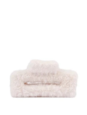 Заколка-краб MIRATON бежева з хутром - фото 1 - Miraton