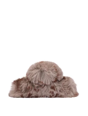 Заколка-краб MIRATON коричневая с мехом - фото 1 - Miraton