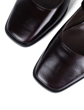 Жіночі туфлі MIRATON шкіряні бордові - фото 6 - Miraton