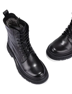 Жіночі черевики Attizzare шкіряні чорні - фото 6 - Miraton