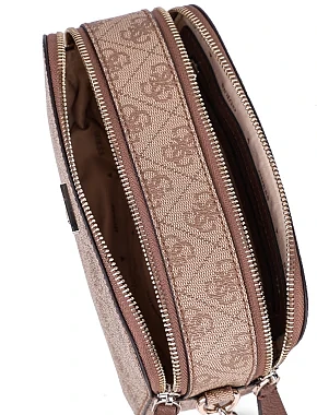 Жіноча сумка camera bag Guess з екошкіри бежева - фото 7 - Miraton