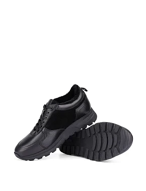 Чоловічі кросівки шкіряні чорні - фото 2 - Miraton