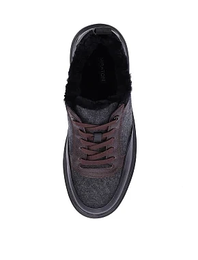 Чоловічі кеди шкіряні чорні - фото 6 - Miraton