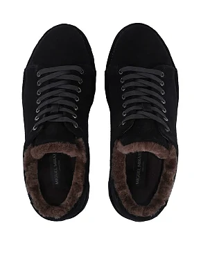 Чоловічі туфлі замшеві чорні - фото 2 - Miraton