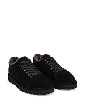 Чоловічі туфлі замшеві чорні - фото 3 - Miraton