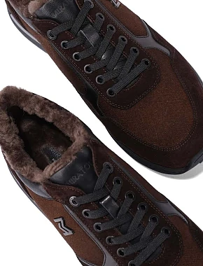 Чоловічі кросівки замшеві коричневі - фото 2 - Miraton