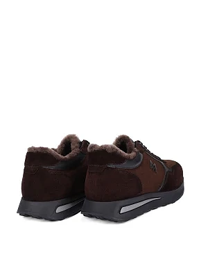 Чоловічі кросівки замшеві коричневі - фото 4 - Miraton