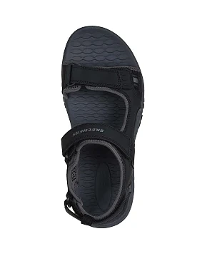 Чоловічі сандалі Skechers PREWITT зі штучної шкіри чорні - фото 2 - Miraton