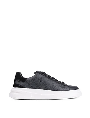 Чоловічі кеди Guess з екошкіри чорні - фото 1 - Miraton