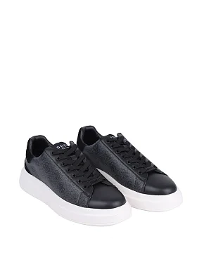 Чоловічі кеди Guess з екошкіри чорні - фото 3 - Miraton
