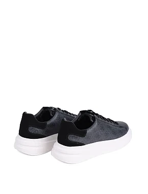Чоловічі кеди Guess з екошкіри чорні - фото 4 - Miraton