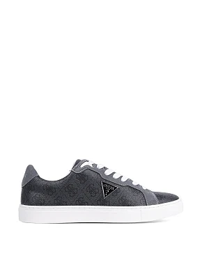 Чоловічі кеди Guess з екошкіри сірі - фото 1 - Miraton