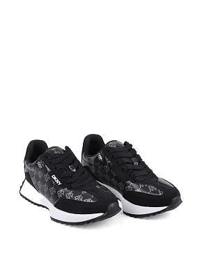 Жіночі кросівки DKNY з екошкіри чорні - фото 3 - Miraton