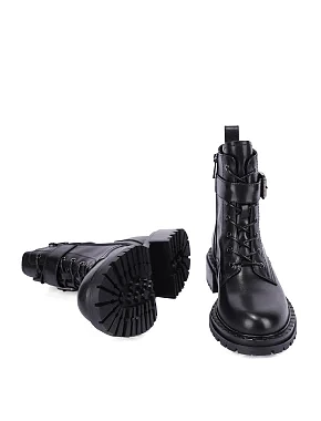 Жіночі черевики MIRATON шкіряні чорні - фото 2 - Miraton