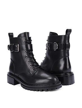 Жіночі черевики MIRATON шкіряні чорні - фото 5 - Miraton