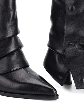 Жіночі черевики MIRATON шкіряні чорні - фото 6 - Miraton