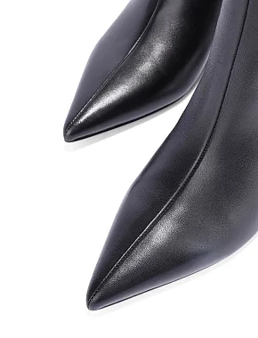 Женские ботинки MIRATON кожаные черные - фото 6 - Miraton