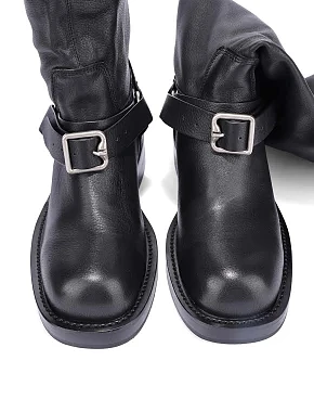 Жіночі ботфорти MIRATON шкіряні чорні - фото 5 - Miraton