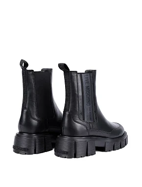 Жіночі черевики Love Moschino шкіряні чорні - фото 4 - Miraton