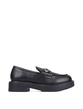 Жіночі туфлі Love Moschino шкіряні чорні - фото 1 - Miraton