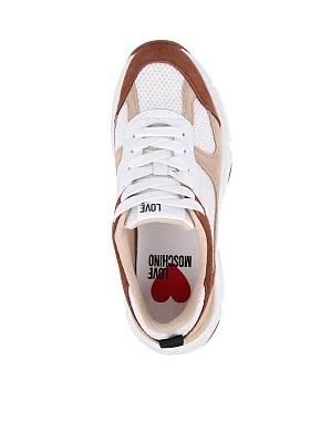 Жіночі кросівки Love Moschino шкіряні білі - фото 2 - Miraton