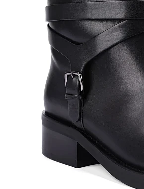 Жіночі чоботи Attizzare шкіряні чорні - фото 6 - Miraton