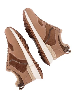 Жіночі кросівки MIRATON з нубуку бежеві - фото 6 - Miraton