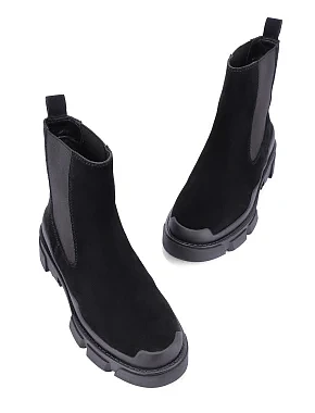 Жіночі черевики челсі MIRATON велюрові чорні - фото 6 - Miraton