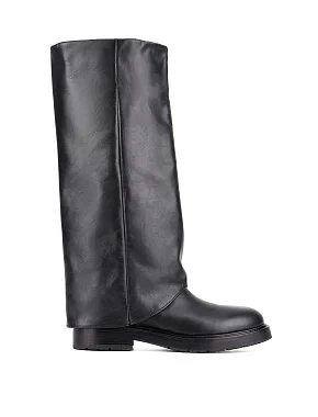 Жіночі чоботи шкіряні чорні - фото 1 - Miraton
