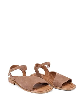 Жіночі сандалі велюрові бежеві - фото 2 - Miraton