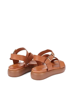 Жіночі сандалі шкіряні коричневі - фото 3 - Miraton