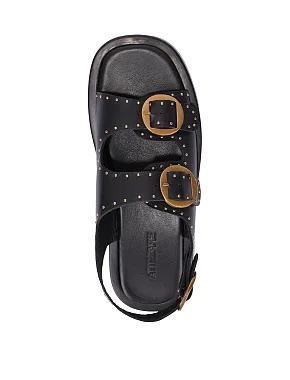 Жіночі сандалі шкіряні чорні - фото 1 - Miraton