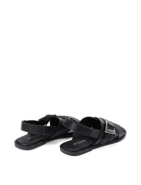 Жіночі сандалі шкіряні чорні - фото 3 - Miraton