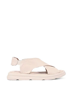 Жіночі сандалі шкіряні білі - фото  - Miraton