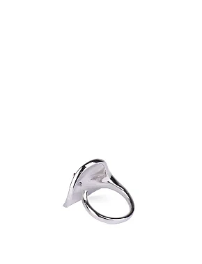 Кольцо цветок в серебре - фото 2 - Miraton