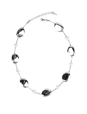 Колье в серебре с жемчугом - фото 1 - Miraton