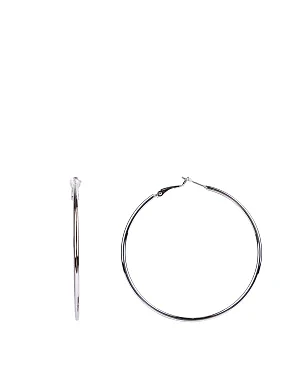 Серьги круглые в серебре - фото  - Miraton